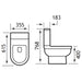Eastbrook Dura Rimless Close Coupled Toilet With Cistern