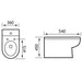 Eastbrook Dura Rimless Comfort Height Back To Wall Toilet