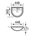Eastbrook Dura Wall Hung Basin - White - Wall Hung
