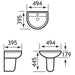 Eastbrook Dura Wall Hung Basin - White - Wall Hung
