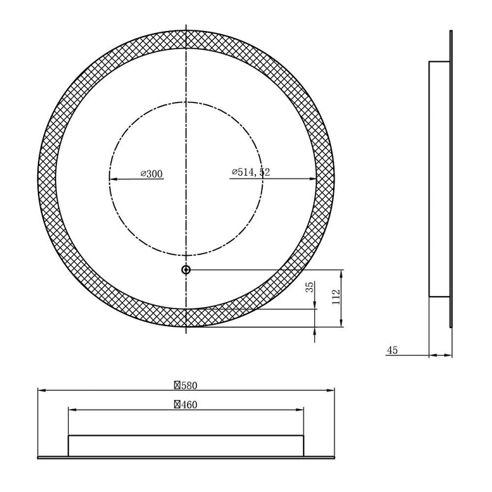 Eastbrook Ellera Round Illuminated Mirror - Illuminated