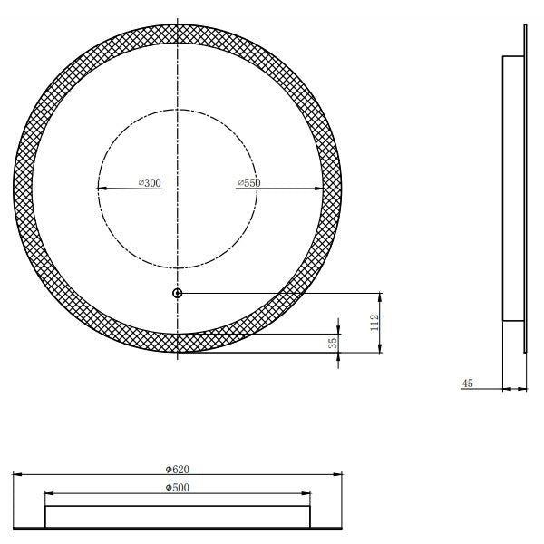 Eastbrook Ellera Round Illuminated Mirror - Illuminated