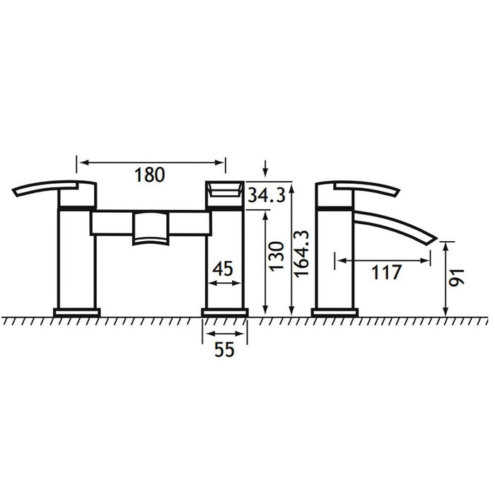 Eastbrook Estorick Bath Filler Tap - Chrome - Bath Filler