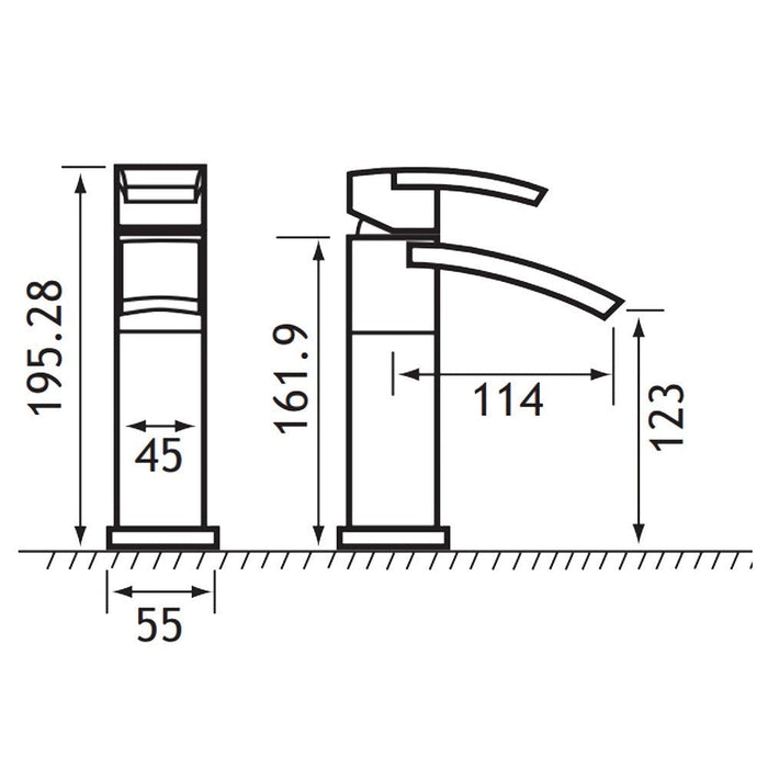 Eastbrook Estorick Mono Basin Mixer Tap With Click Waste