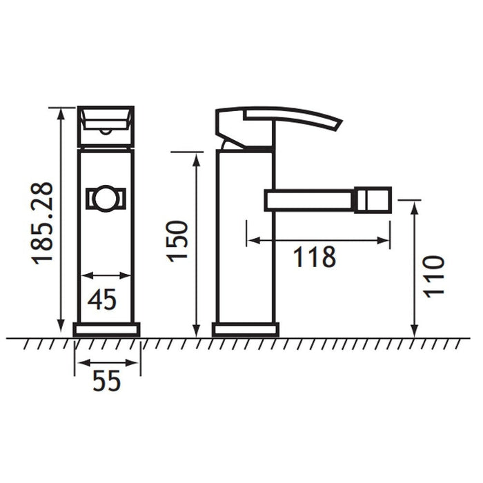 Eastbrook Estorick Mono Bidet Mixer Tap With Click Waste