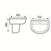 Eastbrook Farringdon/Northall Basin With Semi Pedestal - 1