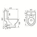 Eastbrook Farringdon Rimless Close Coupled Toilet