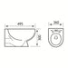 Eastbrook Farringdon Rimless Wall Hung Toilet With Soft