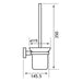 Eastbrook Genoa Glass Toilet Brush Holder - Chrome - Toilet