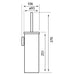 Eastbrook Genoa Metal Toilet Brush Holder - Chrome - Toilet
