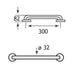 Eastbrook Grab rail - 300mm Long - Grab Rails