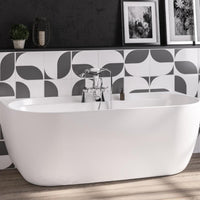 Eastbrook Grafton D Shaped Double Ended Bath - 1650mm X