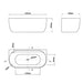 Eastbrook Grafton D Shaped Double Ended Bath - 1650mm X