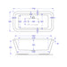 Eastbrook Halcyon Carronite Freestanding Bath - 1750mm X