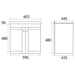Eastbrook Hardwick 2 Door Curved Wall Hung Vanity Unit