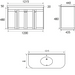 Eastbrook Hardwick 2 Door Curved Wall Hung Vanity Unit