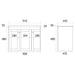 Eastbrook Hardwick 2 Door Curved Wall Hung Vanity Unit