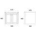 Eastbrook Hardwick 2 Door Wall Hung Vanity Unit