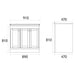 Eastbrook Hardwick 3 Door Floorstanding Vanity Unit