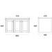 Eastbrook Hardwick 3 Door Wall Hung Vanity Unit With Quartz