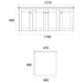 Eastbrook Hardwick 4 Door Wall Hung Vanity Unit With Quartz