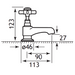 Eastbrook Haymarket Luxury Bath Pillar Taps - Bath Pillar