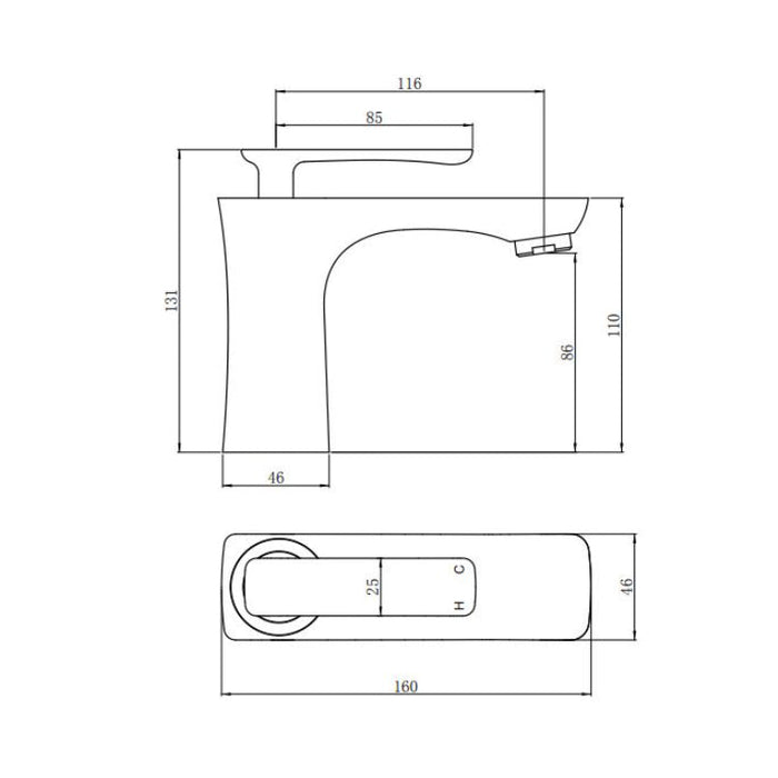 Eastbrook Helston Mono Basin Mixer Tap With Waste - Matt