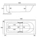 Eastbrook Henbury Single Ended Bath With Twin Grips - White
