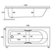 Eastbrook Henbury Single Ended Bath - White - Standard Baths