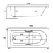 Eastbrook Henbury Single Ended Bath - White - Standard Baths