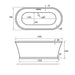 Eastbrook Henley Freestanding Single Ended Bath - 1650mm