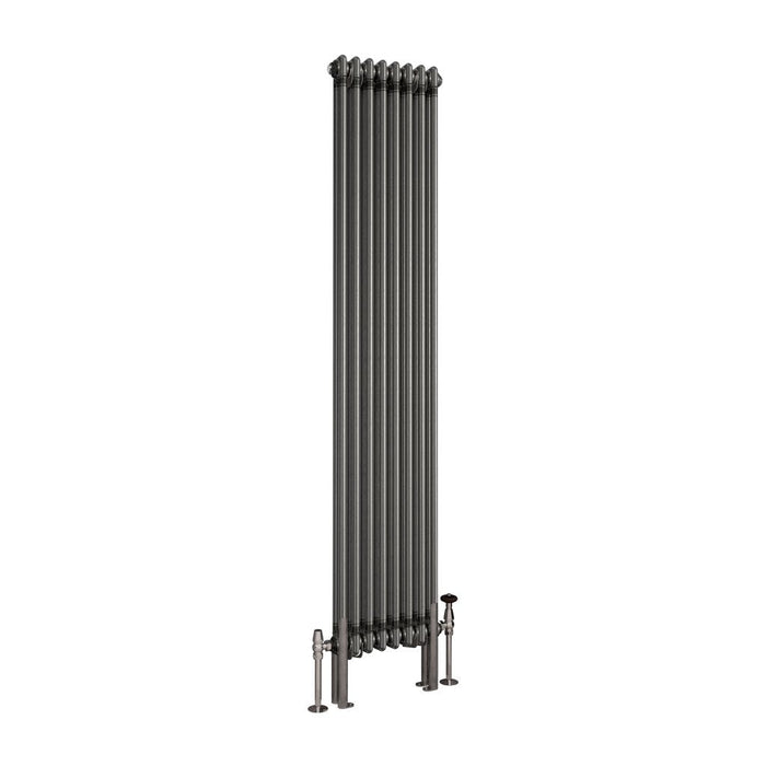Eastbrook Imperia 2 Column Radiator Bare Metal - 1800mm x