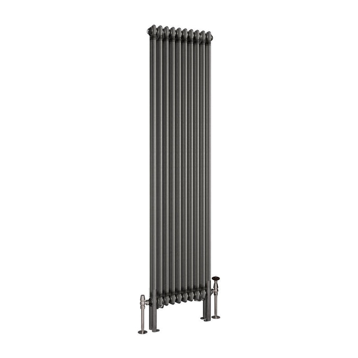 Eastbrook Imperia 2 Column Radiator Bare Metal - 1800mm x