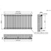 Eastbrook Imperia 2 Column Radiator Bare Metal - Column