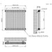 Eastbrook Imperia 2 Column Radiator Bare Metal - Column
