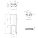Eastbrook Imperia 2 Column Radiator Feet Pair Bare Metal