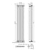 Eastbrook Imperia 2 Column Radiator Gloss White - Column