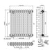 Eastbrook Imperia 2 Column Radiator Gloss White - Column