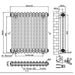 Eastbrook Imperia 2 Column Radiator Gloss White - Column