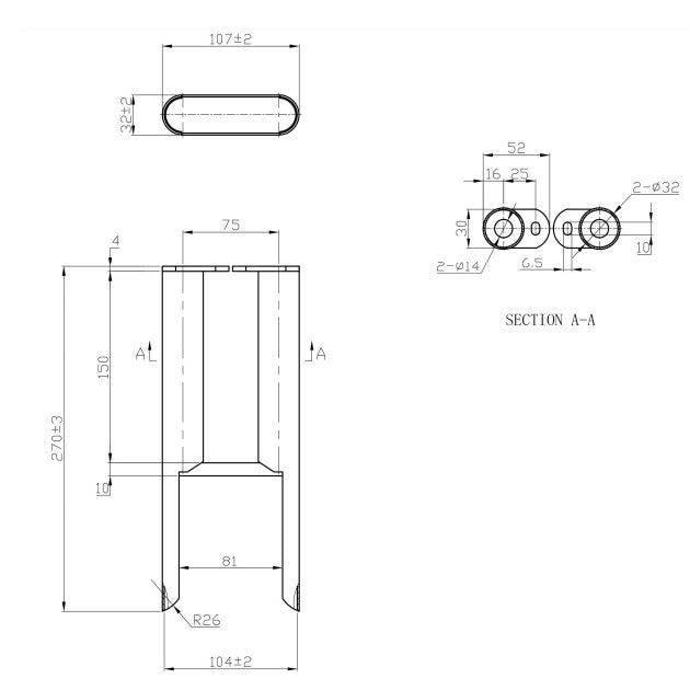 Eastbrook Imperia 3 Column Radiator Feet Pair Bare Metal