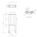 Eastbrook Imperia 3 Column Radiator Feet Pair Bare Metal