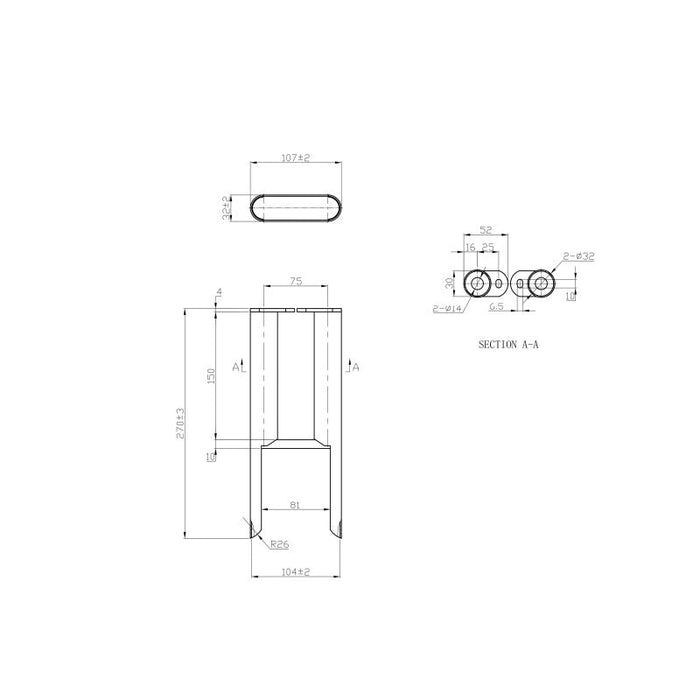 Eastbrook Imperia 3 Column Radiator Feet (Pair) - Matt