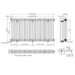 Eastbrook Imperia 3 Column Radiator Gloss White - Column