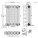 Eastbrook Imperia 3 Column Radiator Gloss White - Column
