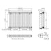 Eastbrook Imperia 3 Column Radiator Gloss White - Column