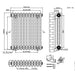 Eastbrook Imperia 3 Column Radiator Gloss White - Column