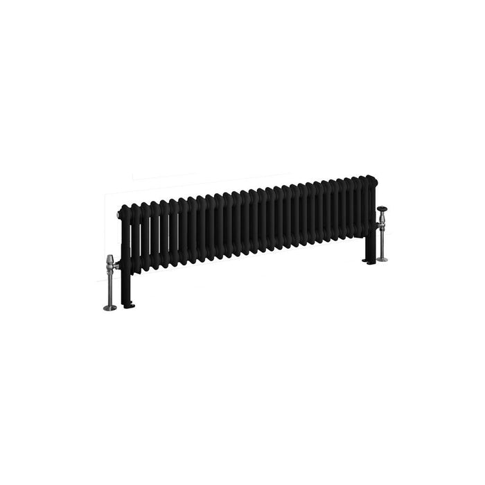Eastbrook Imperia Horizontal 2 Column Radiator - Matt Black