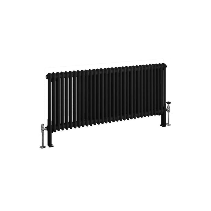 Eastbrook Imperia Horizontal 2 Column Radiator - Matt Black
