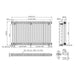 Eastbrook Imperia Horizontal 2 Column Radiator - Matt Black