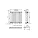 Eastbrook Imperia Horizontal 2 Column Radiator - Matt Black